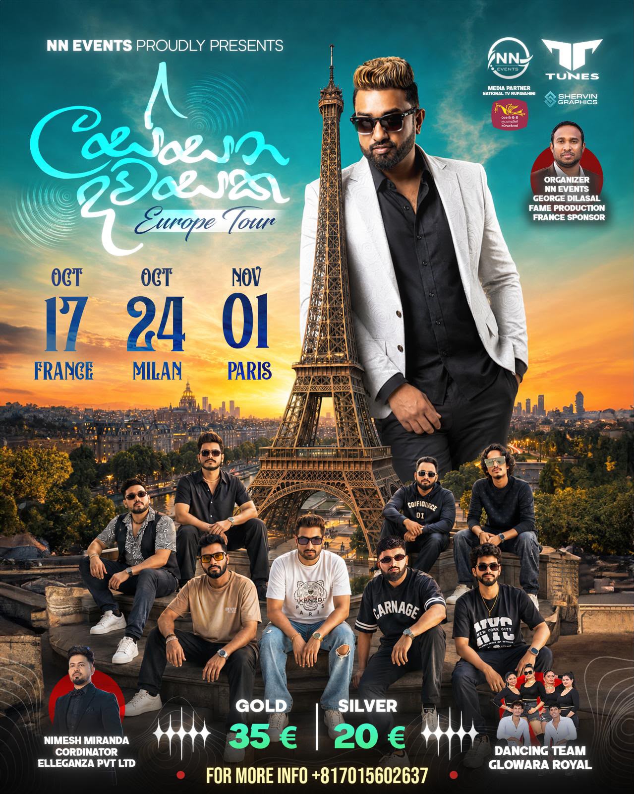 European Tour France Milan and Paris